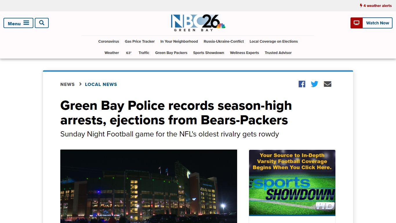 Green Bay Police records season-high arrests, ejections ...